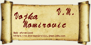 Vojka Momirović vizit kartica